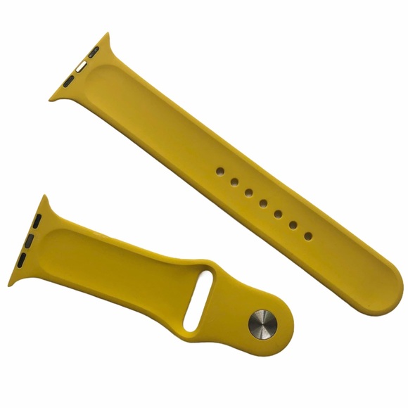 5/$20 NEW Yellow Gold Silicone Sport Band Apple Watch 44/45/49 mm M/L - Picture 4 of 7